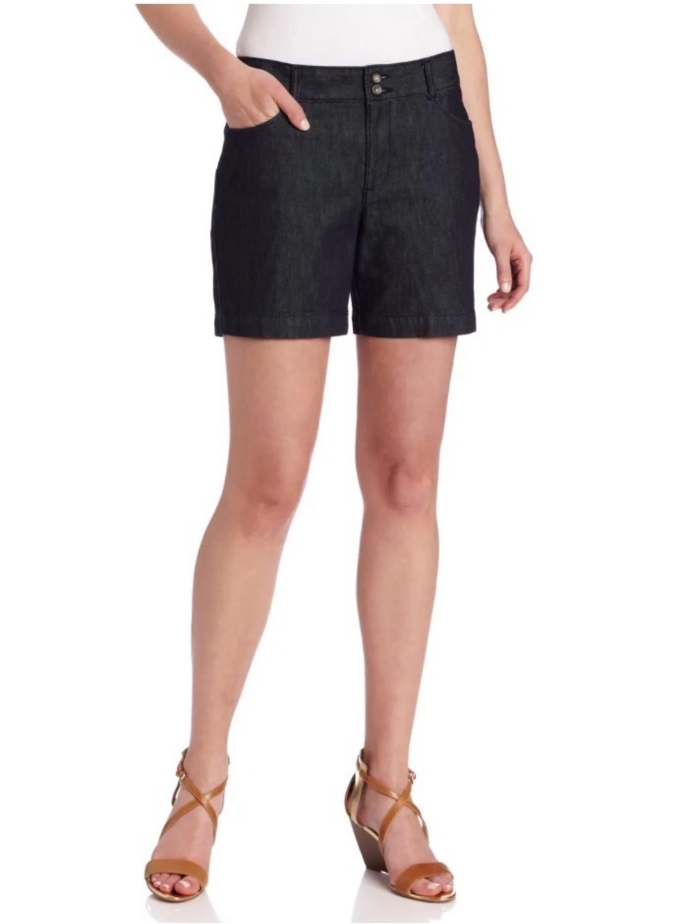 Dockers Women's Curved Pocket Short
 - Dark Indigo Wash - Size 14
